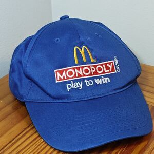 McDonald's Monopoly 2012 Play to Win Blue - Adult Board Game Adjustable Ball Hat
